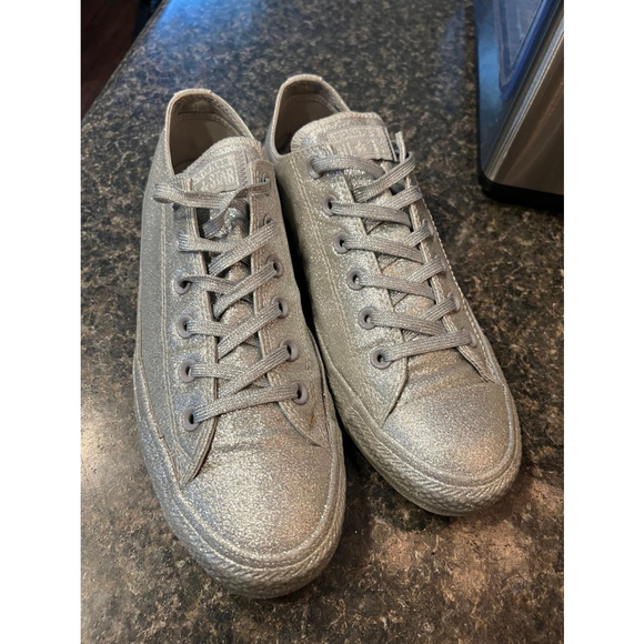 Converse Chuck Taylor All-Star Lifestyle Low Top Sparkling Silver - Picture 3 of 12